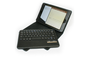 iPad mini向けBluetoothキーボード付きレザーケース……スタンド機能付き  画像