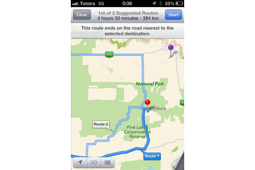 豪警察当局がアップル iOS6の地図に懸念……砂漠で迷子に 画像