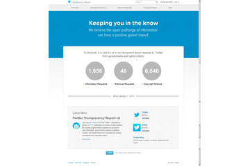 Twitter、政府からのユーザー情報公開要請数などを公表……昨年7月に続き2回目 画像