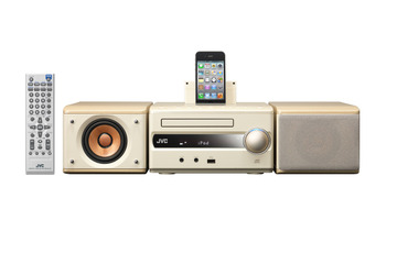 JVC、ロー＆フラットでインテリアに合うコンポ……iPod・iPhone用Dock搭載 画像