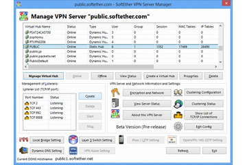 フリーウェア「SoftEther VPN 1.0」が公開……「PacketiX VPN 4.0」がベース 画像