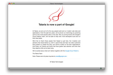 GoogleがウェブアプリケーションサーバのTalariaを買収　クラウド強化へ 画像