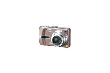 松下、光学10倍ズーム搭載の薄型デジカメ「LUMIX DMC-TZ3」の新色ブラウンなど 画像