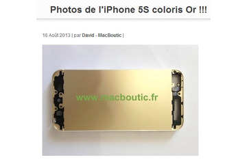 「iPhone 5S」に金色ボディ!? 仏で写真が流出 画像