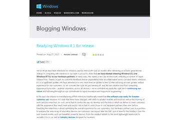 Windows 8.1が開発完了……ハードウェアパートナー向けに提供開始 画像