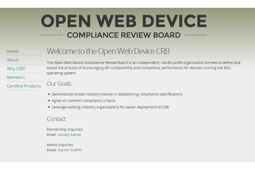 モバイルデバイスの互換性を推進する「Open Web Device CRB」設立 画像