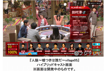 フジテレビ『人狼』、同社初のハイブリッドキャスト対応番組に 画像