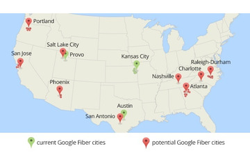 全米34都市で1Gbpsネットの導入を検討……Google Fiber 画像