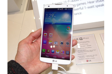 【MWC 2014 Vol.39】LGも年内にスマートウォッチの投入を計画……Gシリーズ新機種を展示 画像