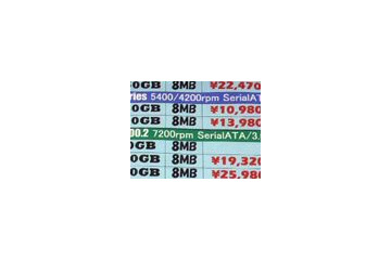 【増田タワシの価格ウォッチ】160GB以上の2.5インチHDDをチェック 画像