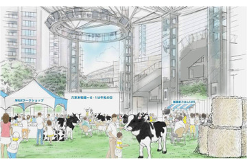 東京・六本木に牧場が出現! 牛乳の日に体験型イベント 画像