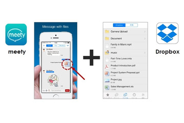 ネオス、Dropboxと連携可能なチャットアプリ「meety」提供開始 画像