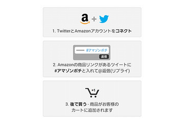 アマゾン、Twitterとの連動機能「Amazonソーシャルカート」開始……タグは「#アマゾンポチ」 画像