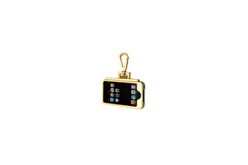 ゴージャスに輝くゴールド/シルバーのiPod touch用レザーケース 画像