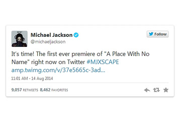Twitterでマイケル・ジャクソンの新作ビデオが世界初公開 画像