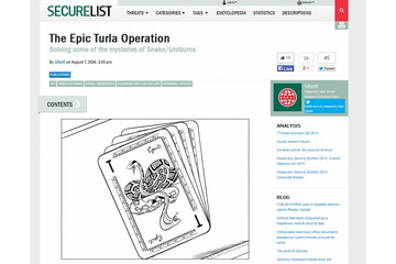 大規模なサイバースパイ活動「Epic Turla」、中東やヨーロッパ45か国で発生 画像