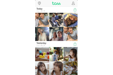 LINE友だちと画像・動画を共有できるアプリ「Toss」公開 画像