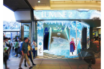 ルミネが“アナ雪”の世界に！ エルサの魔法にかかったクリスマス 画像