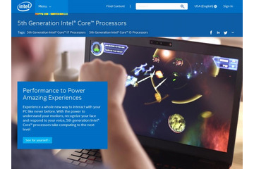 インテル、第5世代Coreプロセッサー・ファミリーを発表……14nmプロセス技術を採用 画像