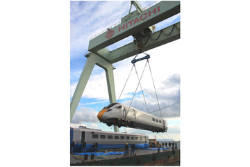 日立、英国・都市間高速鉄道計画の車両を出荷……4月に走行試験を開始 画像