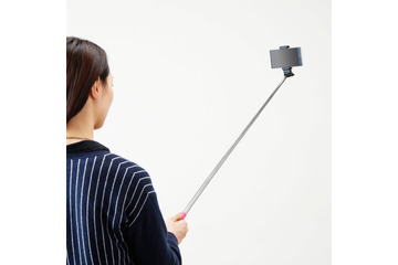 最大1m離して撮影可能…エレコムから「自撮り棒」2タイプが登場 画像