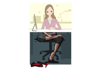 女性秘書の約6割が「デスク下で靴を脱ぐ」……働く女性に調査 画像