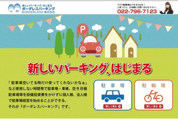 空きスペースを活用して駐車場経営できる「ボーダーレスパーキング」 画像