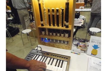 【Maker Faire Tokyo】空気圧で鳴らす自動演奏楽器! 画像