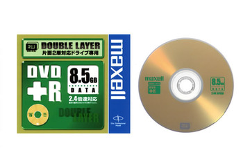 日立マクセル、8.5Gバイトの片面2層記録対応データ用DVD+Rディスク 画像