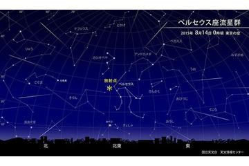 ペルセウス座流星群、8月12~14日が観測チャンス 画像