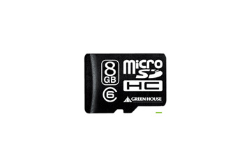 グリーンハウス、防水対応の容量8GBのmicroSDHCカード 画像