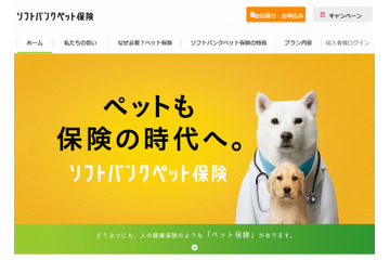 ソフトバンク、請求手続き不要の「ペット保険」を開始 画像