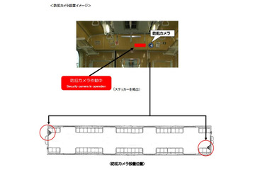 犯罪抑止とテロ対策として東急線全車両に防犯カメラを順次設置へ 画像