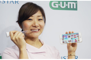 スマホと連携して正しく歯磨き! サンスター、スマートハブラシ「ガム プレイ」 画像