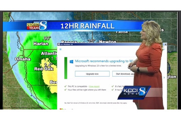 天気予報中にWindows 10アップグレード通知の放送事故！気象予報士がとった対応は？ 画像