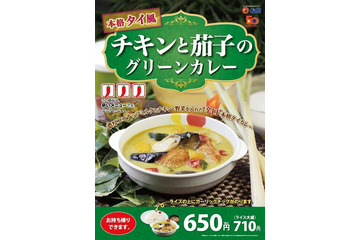 松屋がタイ風グリーンカレーを提供開始! 24日から 画像