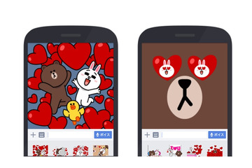 LINEの画面いっぱいにスタンプ表示!「ポップアップスタンプ」本日スタート 画像