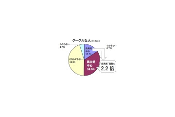 グーグルな人は“民主党に期待”か？　自民党期待の2倍以上に〜Eストアー調べ 画像