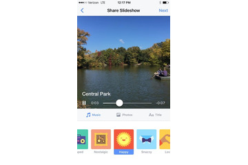 Facebook、写真や動画からスライドショーを作成する機能を公開 画像