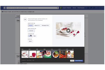 Facebook、「スライドショー広告」に新機能を多数追加 画像