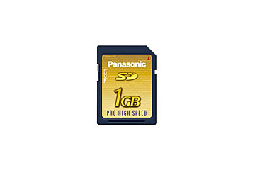松下、従来比2倍に高速化したSDメモリーカード　1G/512Mバイト 画像