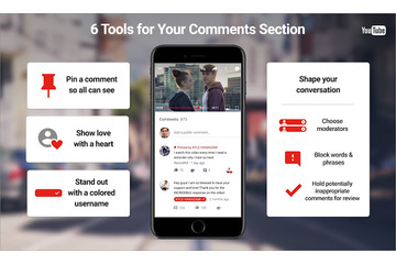 YouTube、クリエーター動画のコメント欄に複数の新機能を導入 画像