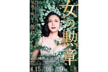 松嶋菜々子、シースルーのドレスが美しいポスター公開!『山崎豊子ドラマスペシャル 女の勲章』 画像