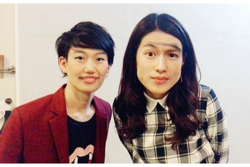 松田凌と横澤夏子が顔交換！「横澤さんイケメンってか、美人になってる」 画像