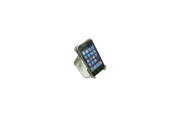 iPhone 3GやiPod touchで動画などをゆっくり鑑賞できる専用アルミ製スタンド 画像