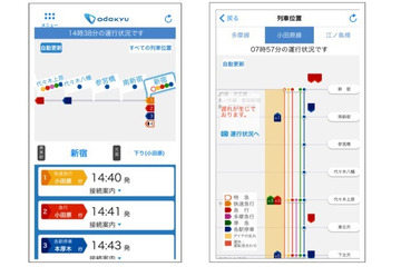 小田急利用者なら必携!? 列車の現在位置が分かる「小田急アプリ」が登場 画像