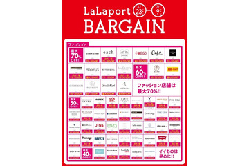 ららぽーとで夏のバーゲンがスタート！3日間限定でポイント5倍も 画像