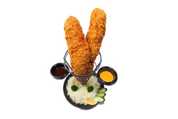 約30センチの特大ヒレカツがそそり立つ!すたみな太郎から「モンスターヒレカツV(ビクトリー)」 画像