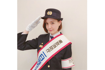 トリンドル玲奈、消防署の一日署長に!キュートな制服姿公開 画像
