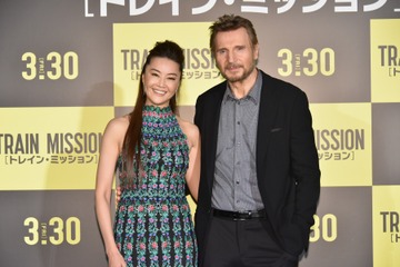 観月ありさが悩殺ドレスでリーアム・ニーソンに告白...映画『トレイン・ミッション』ジャパンプレミア 画像